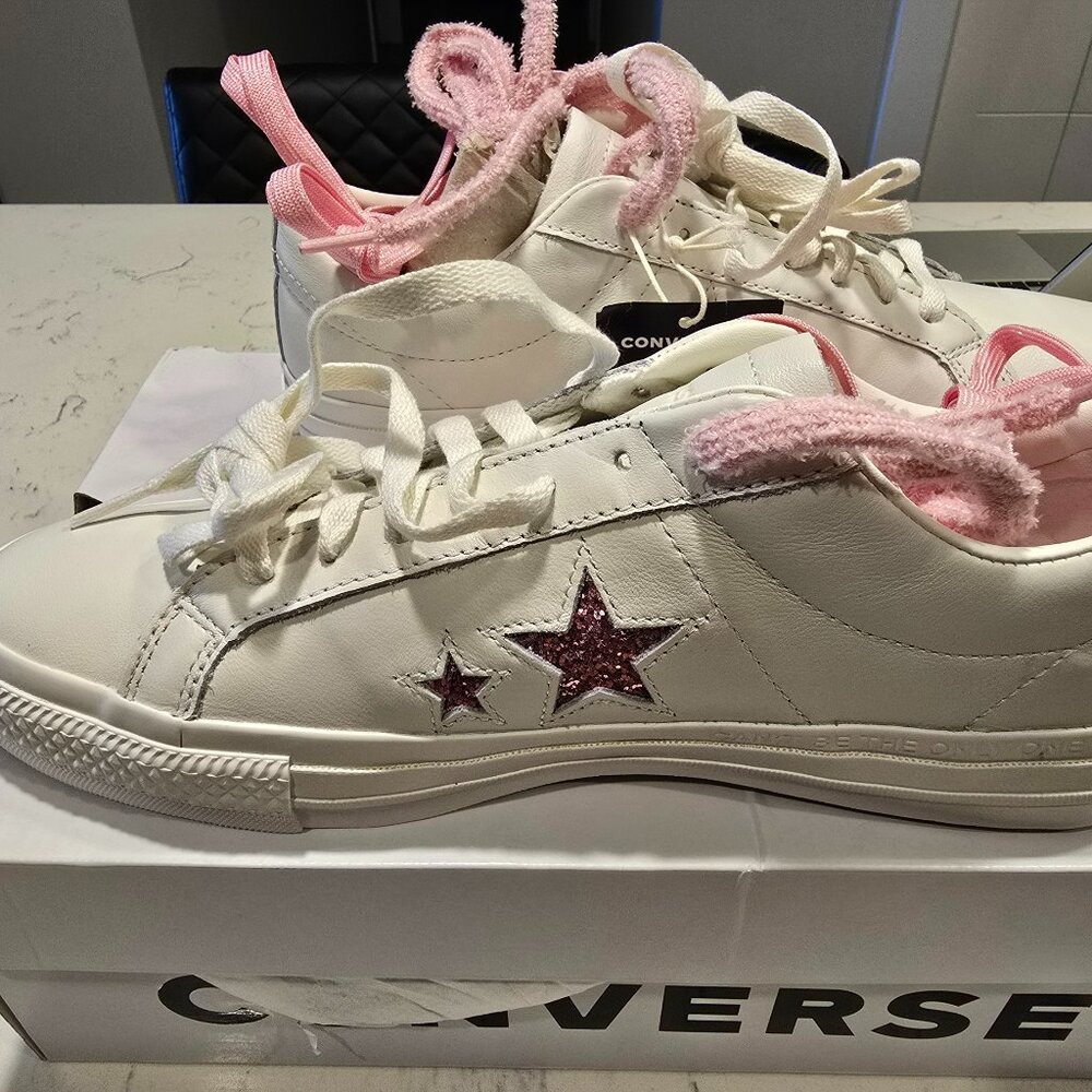 Converse x Turnstile One Star Pro White Skate Shoes PINK WHITE MEN'S 10 NEW